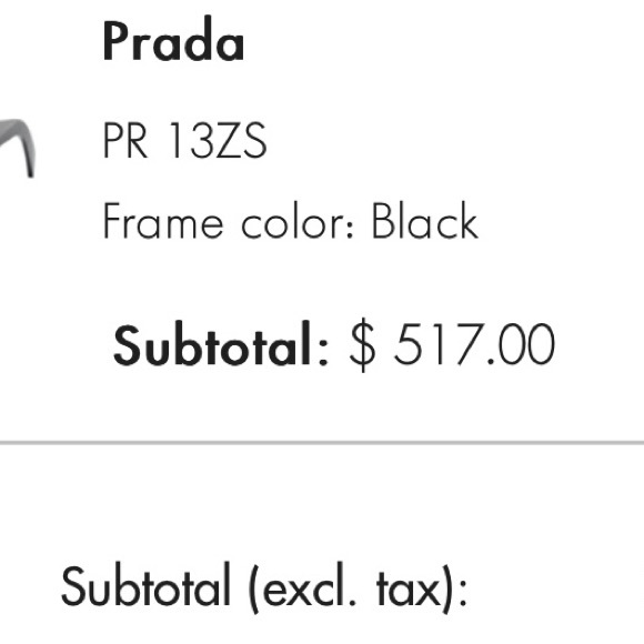 Prada Cat Eye Logo Sunglasses - Authentic - Picture 11 of 11